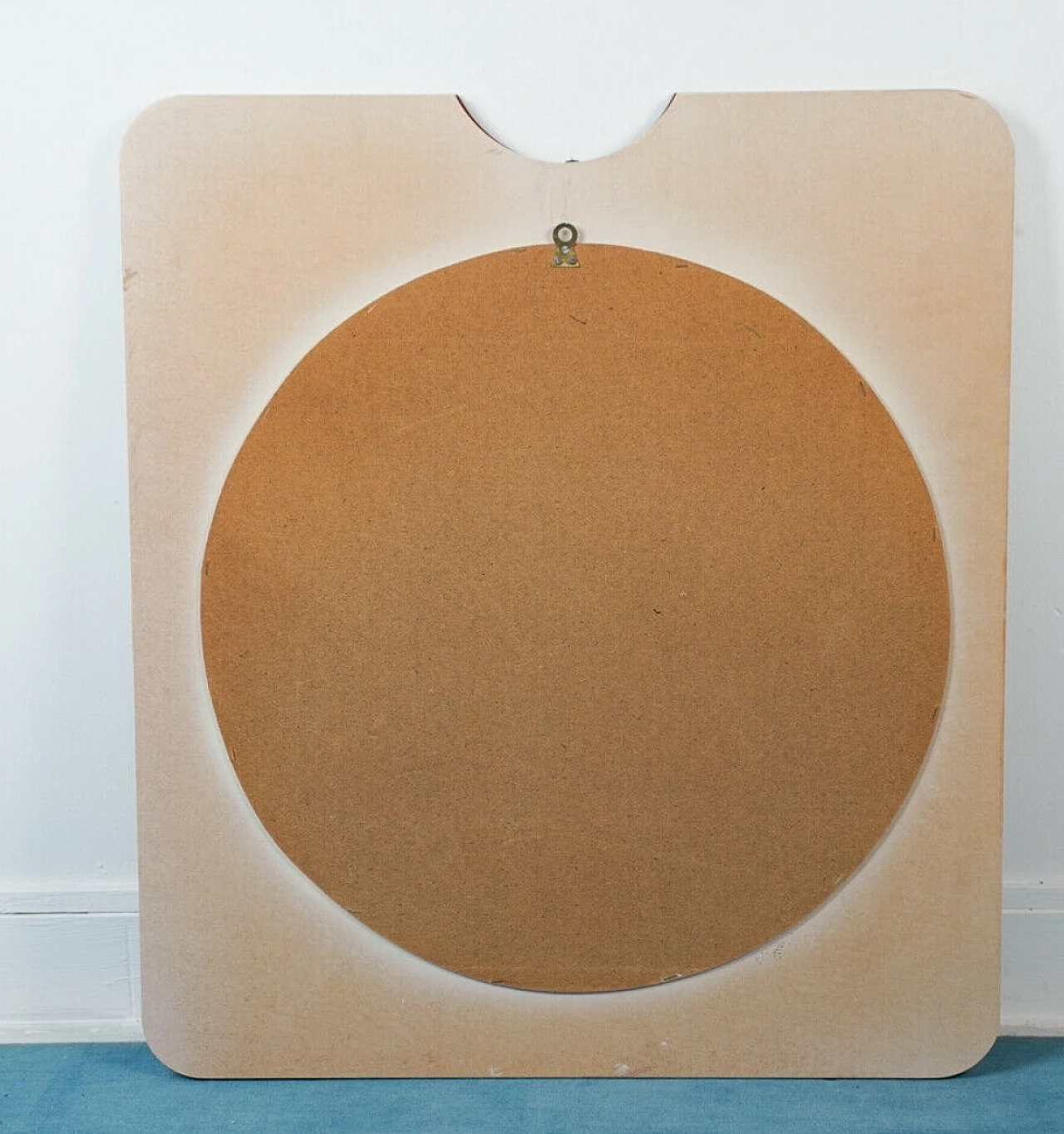 Specchio da parete rettangolare con mezzaluna in alto, anni '70 5