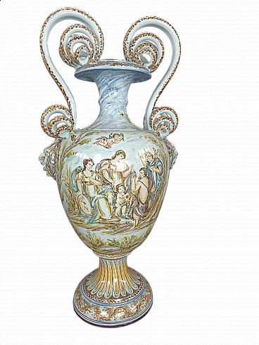 Vecchia Bassano ceramic vase, early 20th century