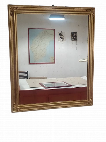 Specchio con cornice in legno dorato, inizio '900