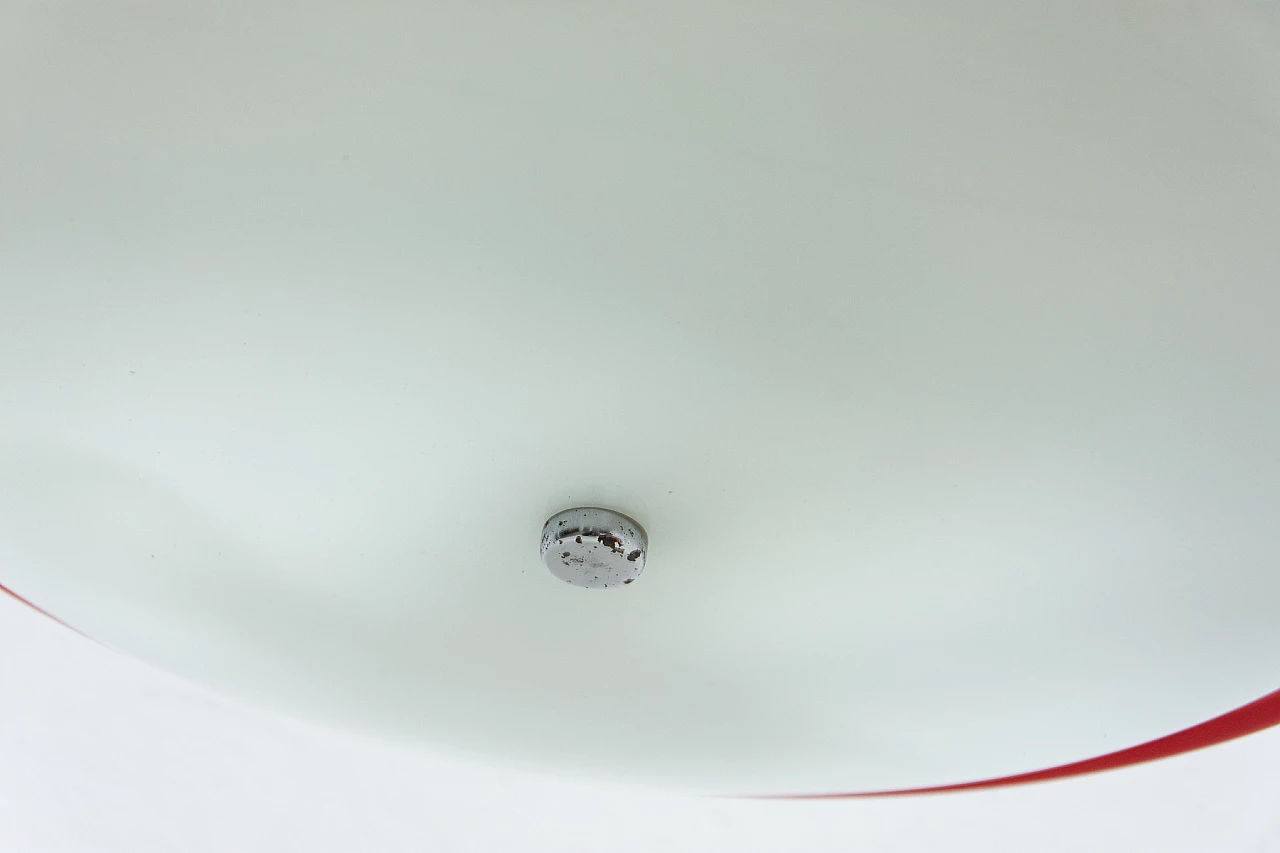 Red Ufo chandelier by Josef Hurka for Napako, 1960s 8