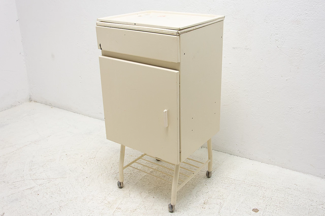 Pair of industrial tin bedside tables, 1970s 16