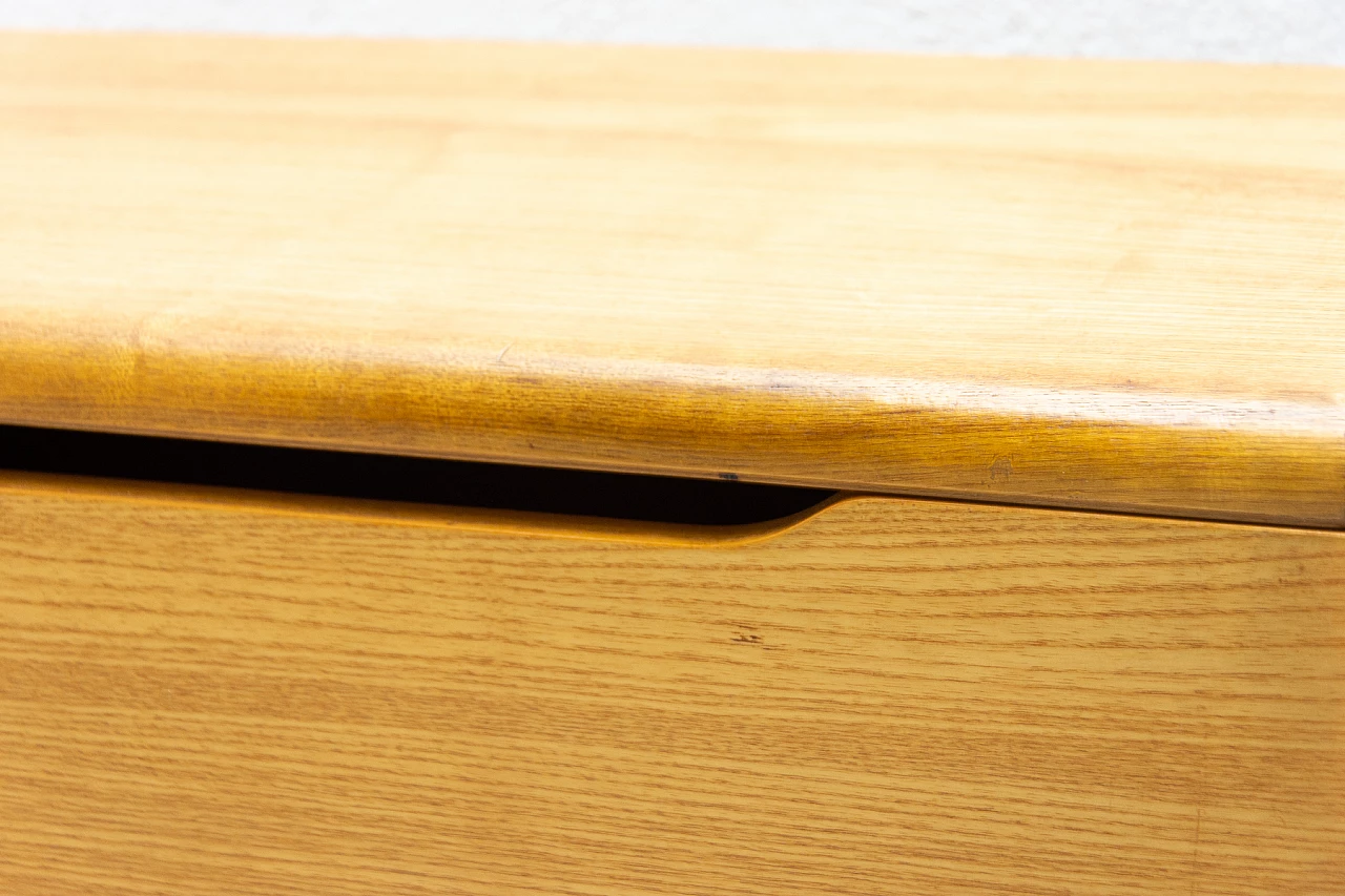 Cassapanca Mid-Century in faggio di Bohumil Landsman per Jitona, anni '60 11