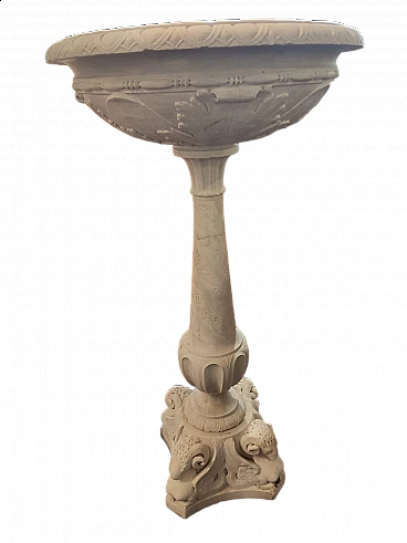 Baptismal font in Carrara marble, 18th century