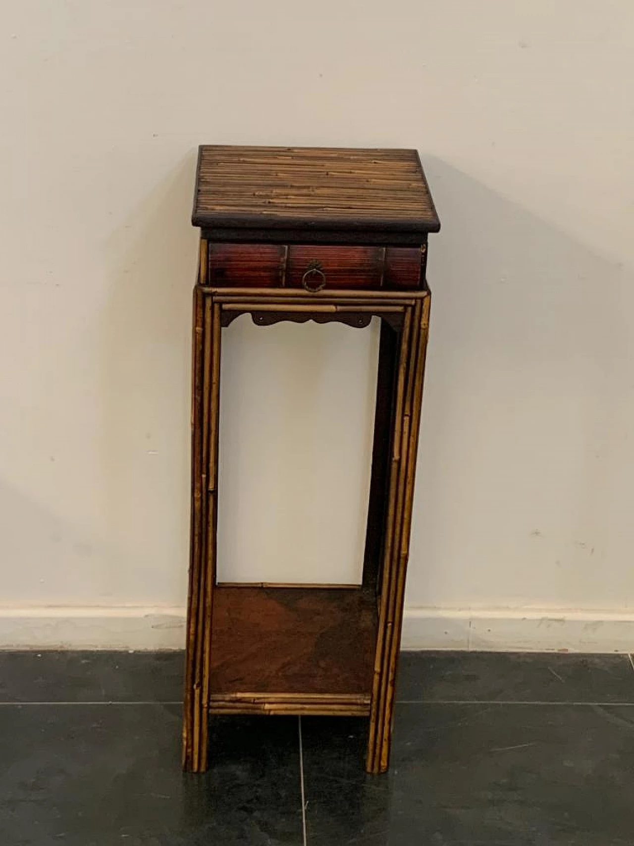 Bamboo side table in the Chinoserie style, 1980s 2