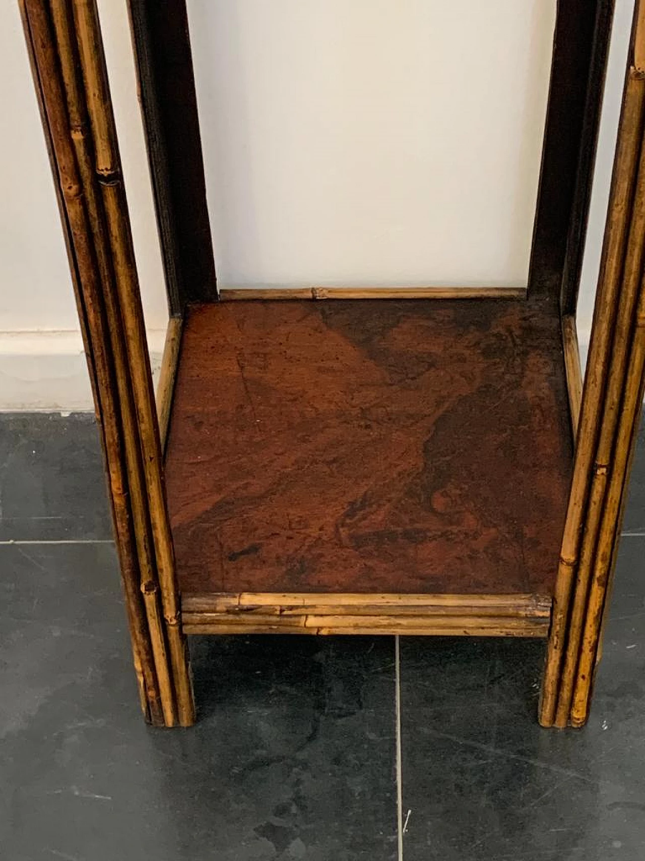 Bamboo side table in the Chinoserie style, 1980s 4