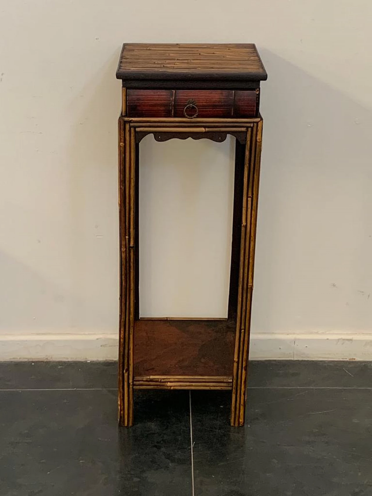 Bamboo side table in the Chinoserie style, 1980s 7