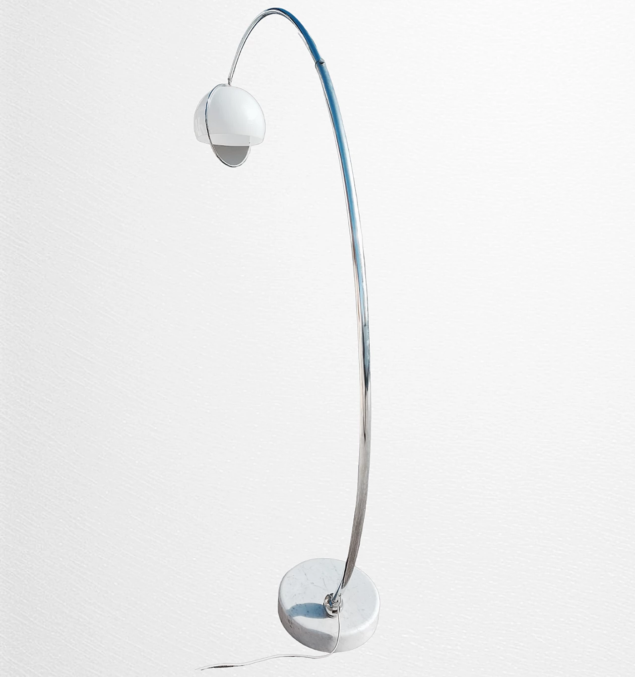 Metal arch floor lamp with marble base by Goffredo Reggiani, 1960s 2
