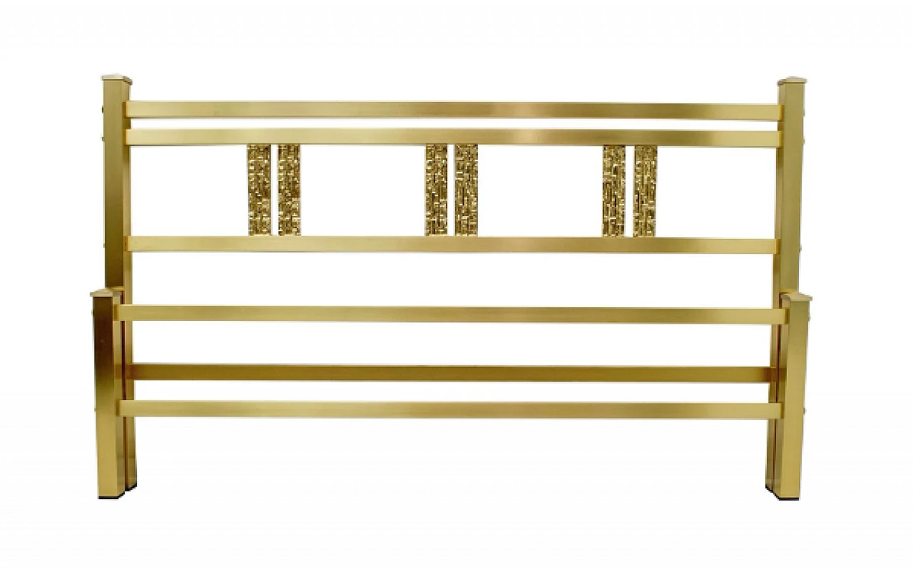 Brass and bronze bed by Luciano Frigerio for Frigerio di Desio, 1970s 1