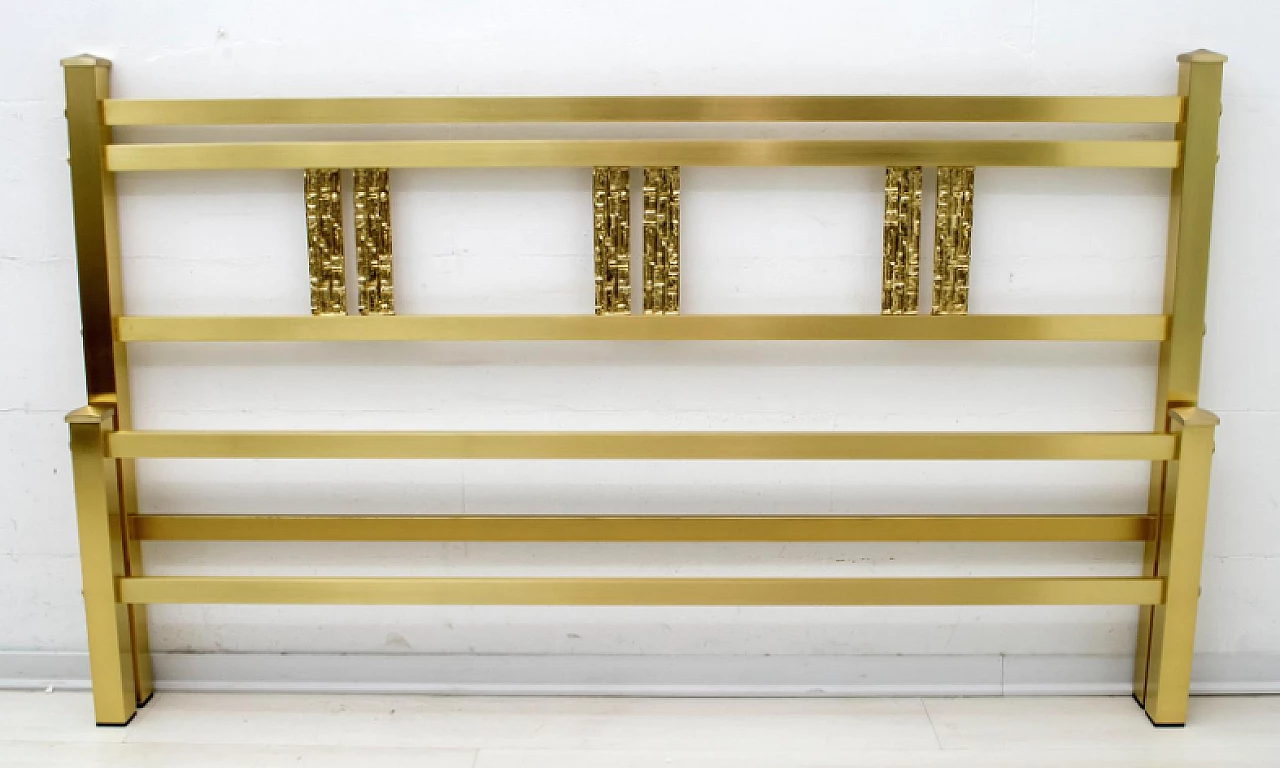 Brass and bronze bed by Luciano Frigerio for Frigerio di Desio, 1970s 3
