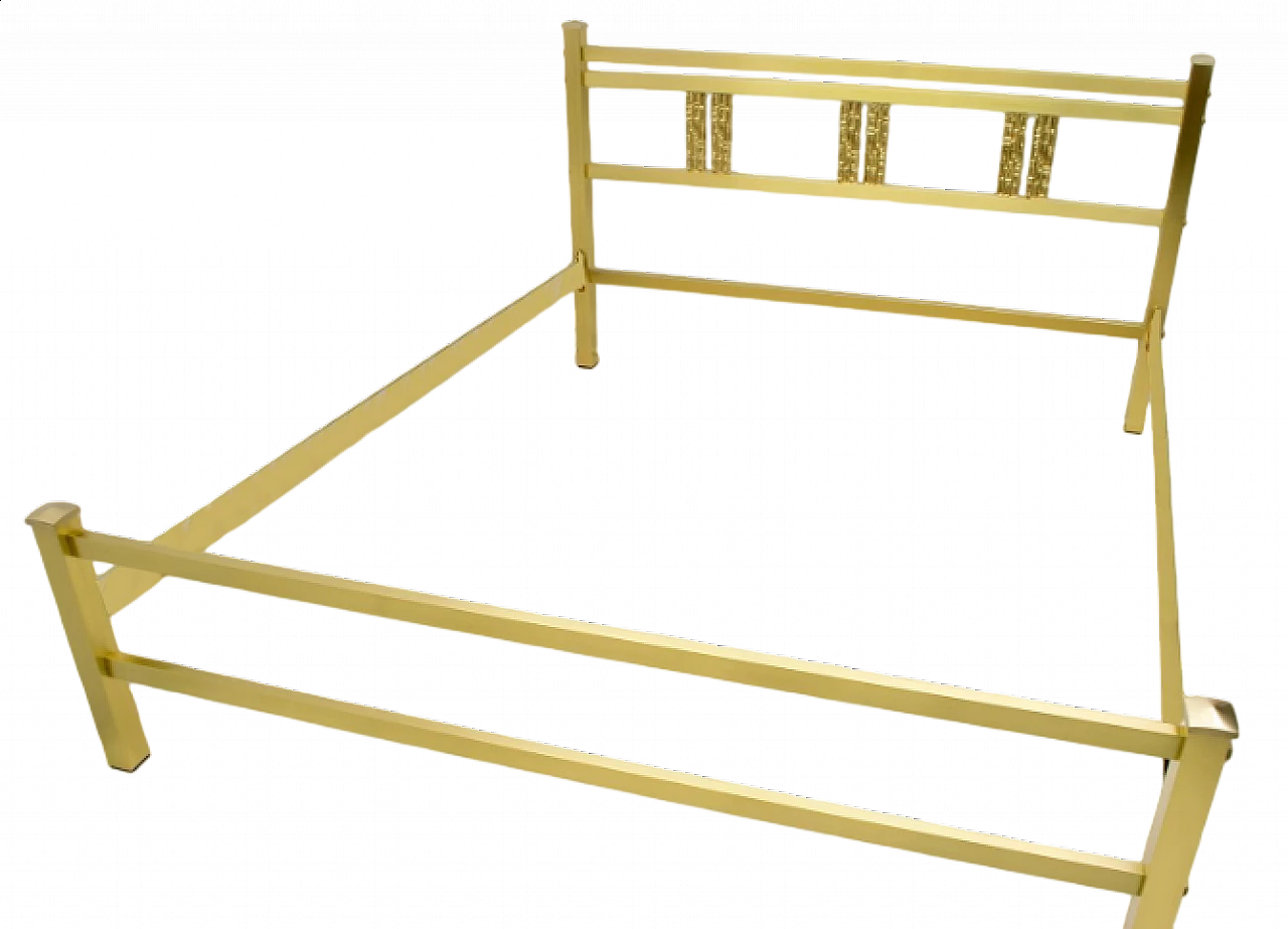 Brass and bronze bed by Luciano Frigerio for Frigerio di Desio, 1970s 12