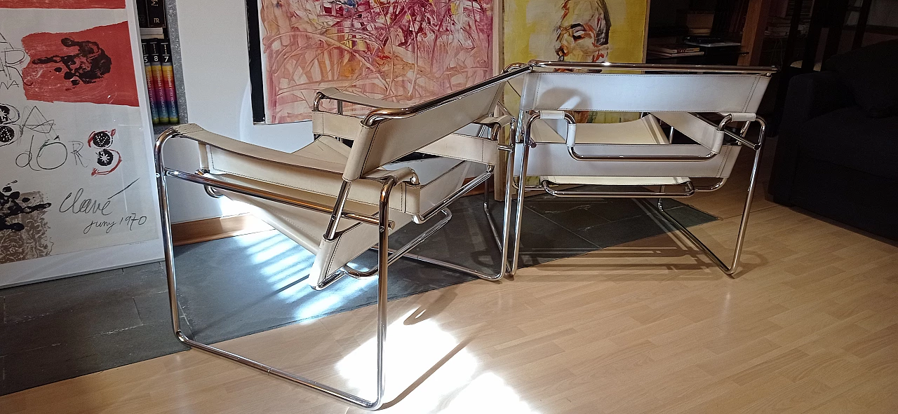 Pair of Wassily armchairs by Marcel Breuer for Dino Gavina, 1960s 166