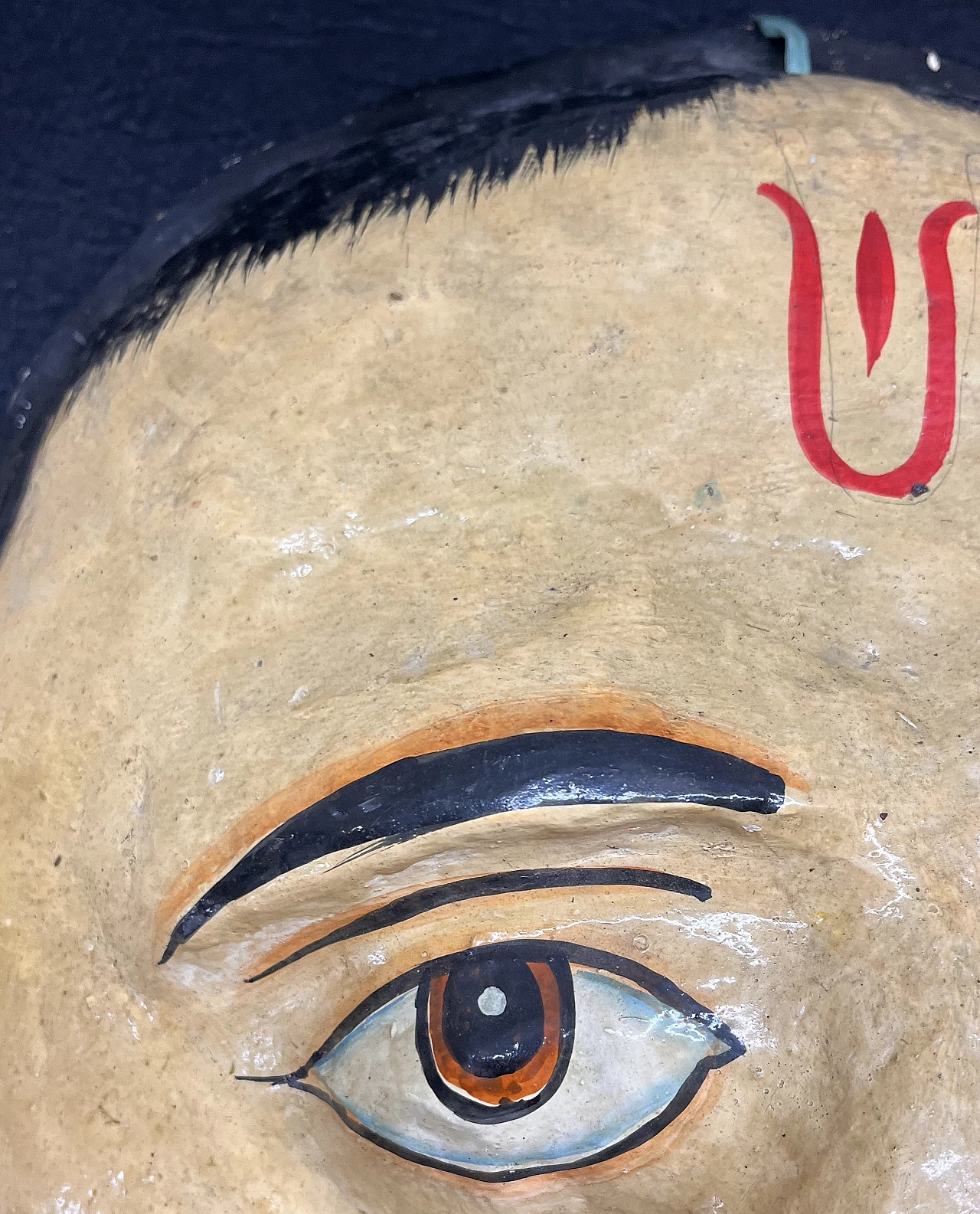 Papier-mâché male mask, 1960s 3