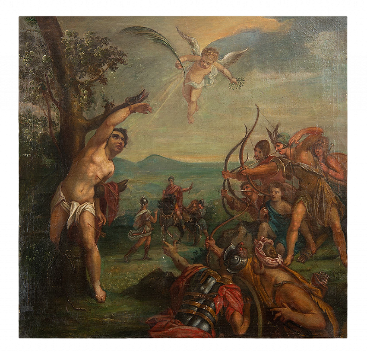Martirio di San Sebastiano, dipinto a olio su tela, '600 6