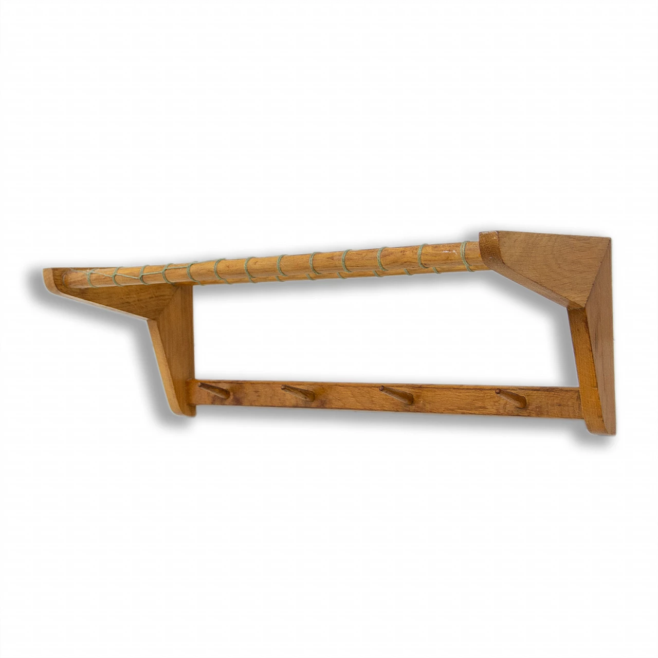 Appendiabiti da parete in faggio di Krásná Jizba, anni '60 1