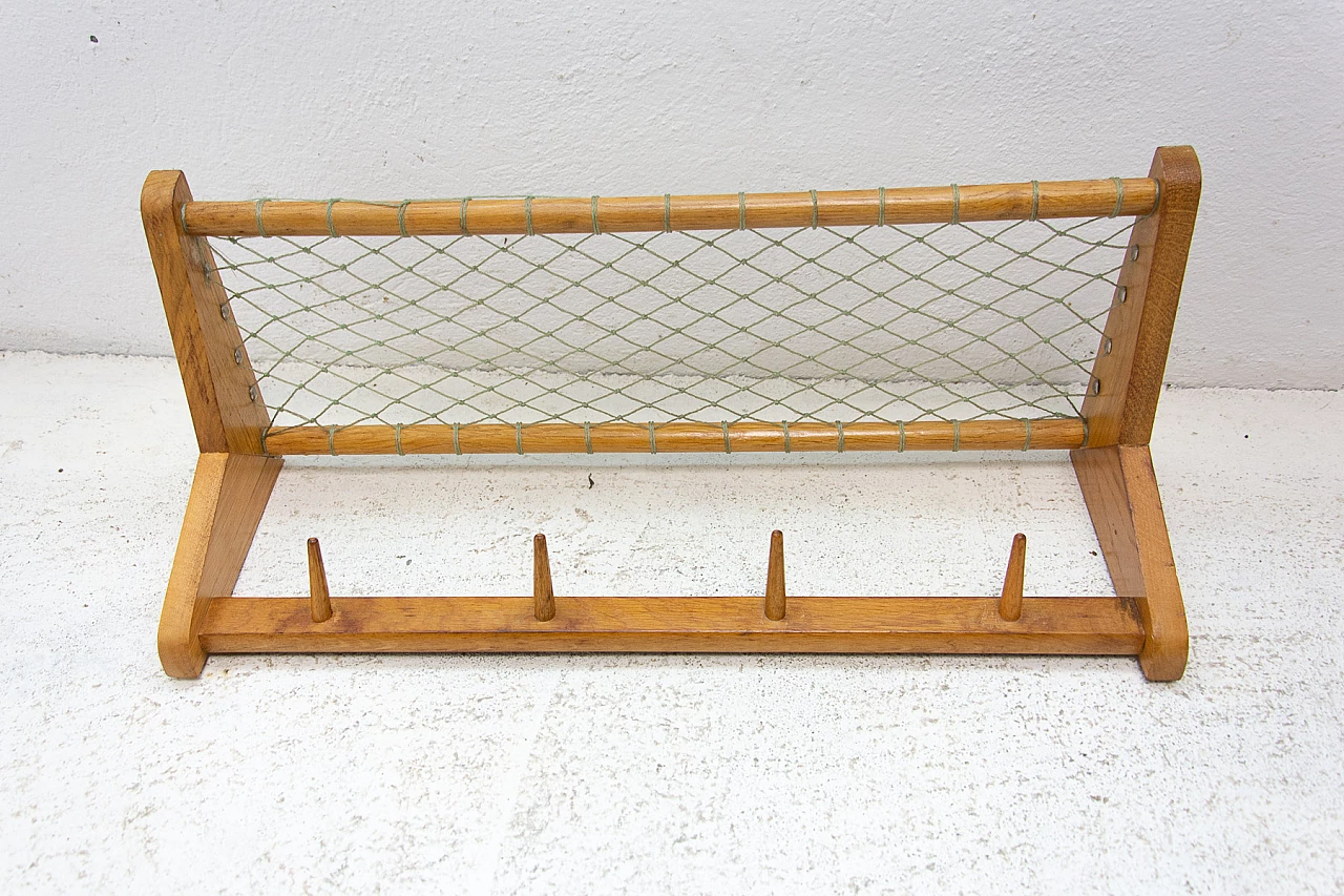 Appendiabiti da parete in faggio di Krásná Jizba, anni '60 8