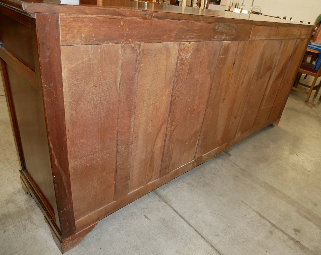 Credenza in noce massello a quattro ante, fine '800 4