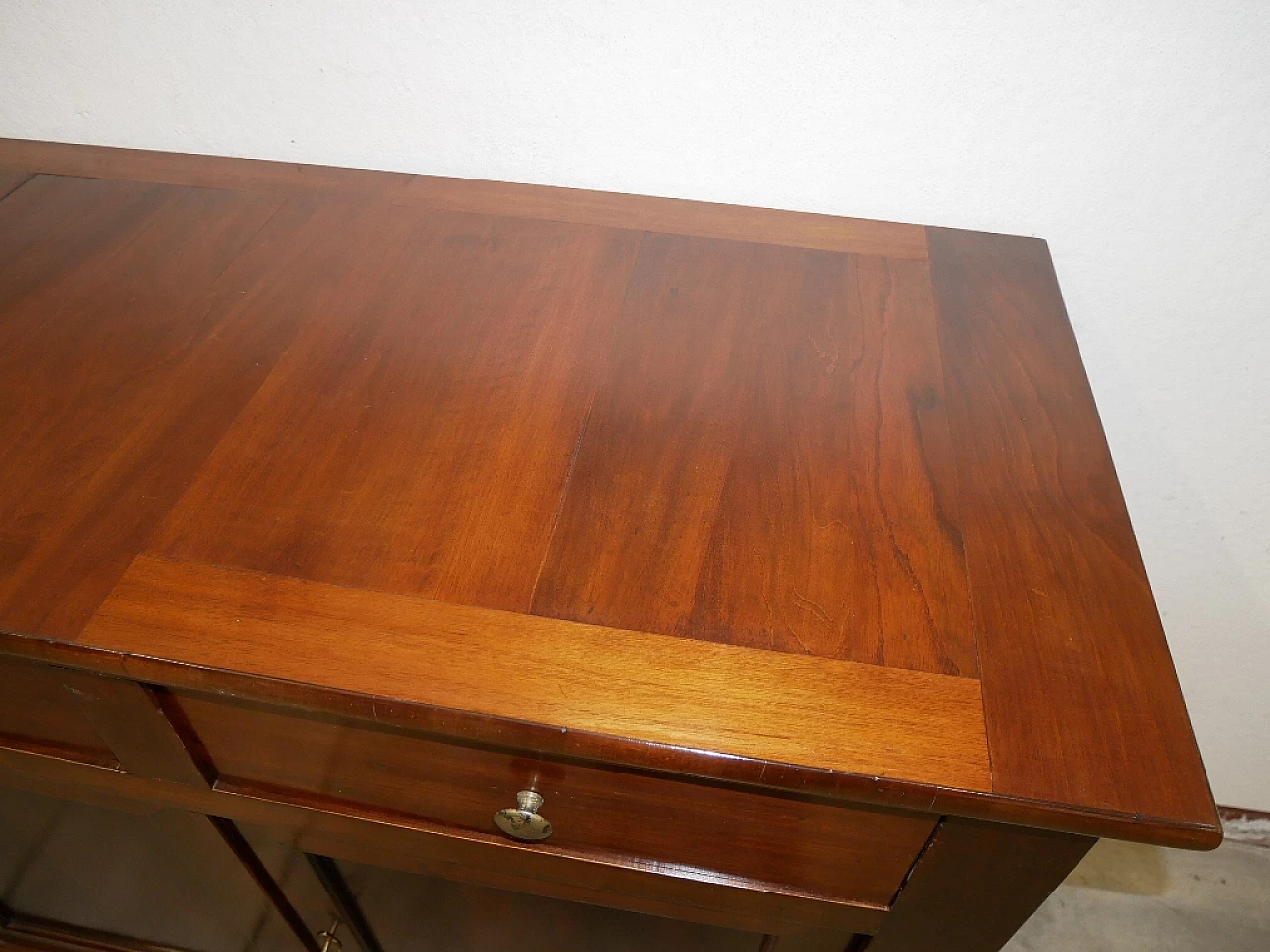 Credenza in noce massello a quattro ante, fine '800 8