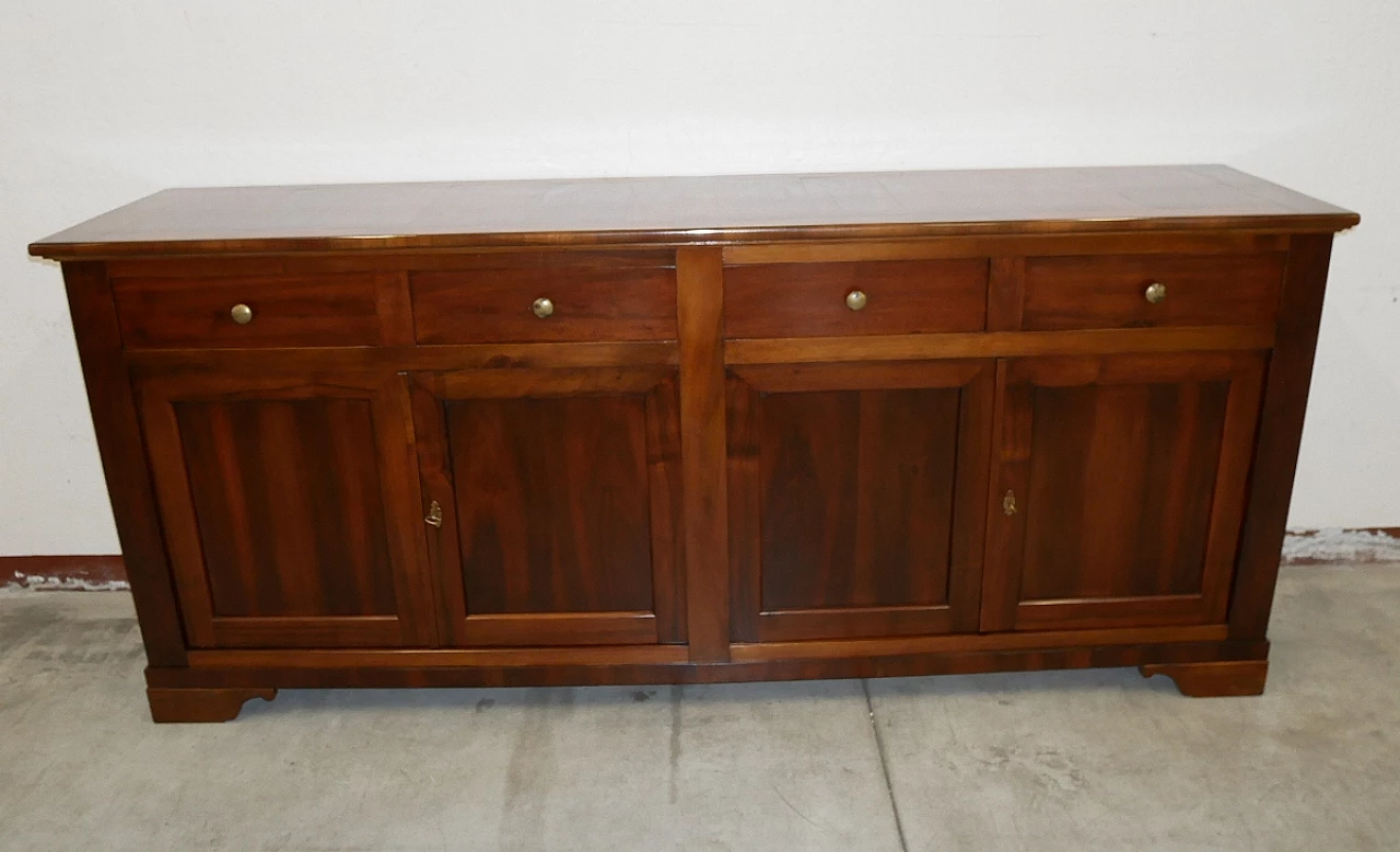 Solid walnut four-door sideboard, late 19th century 15