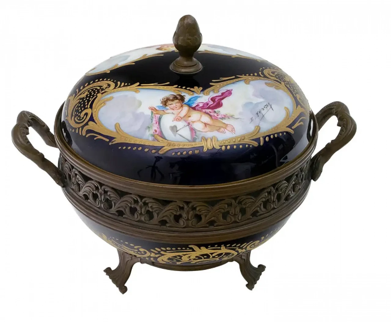 Potpourri in porcellana francese di E. Froger per Sevres, '800 1