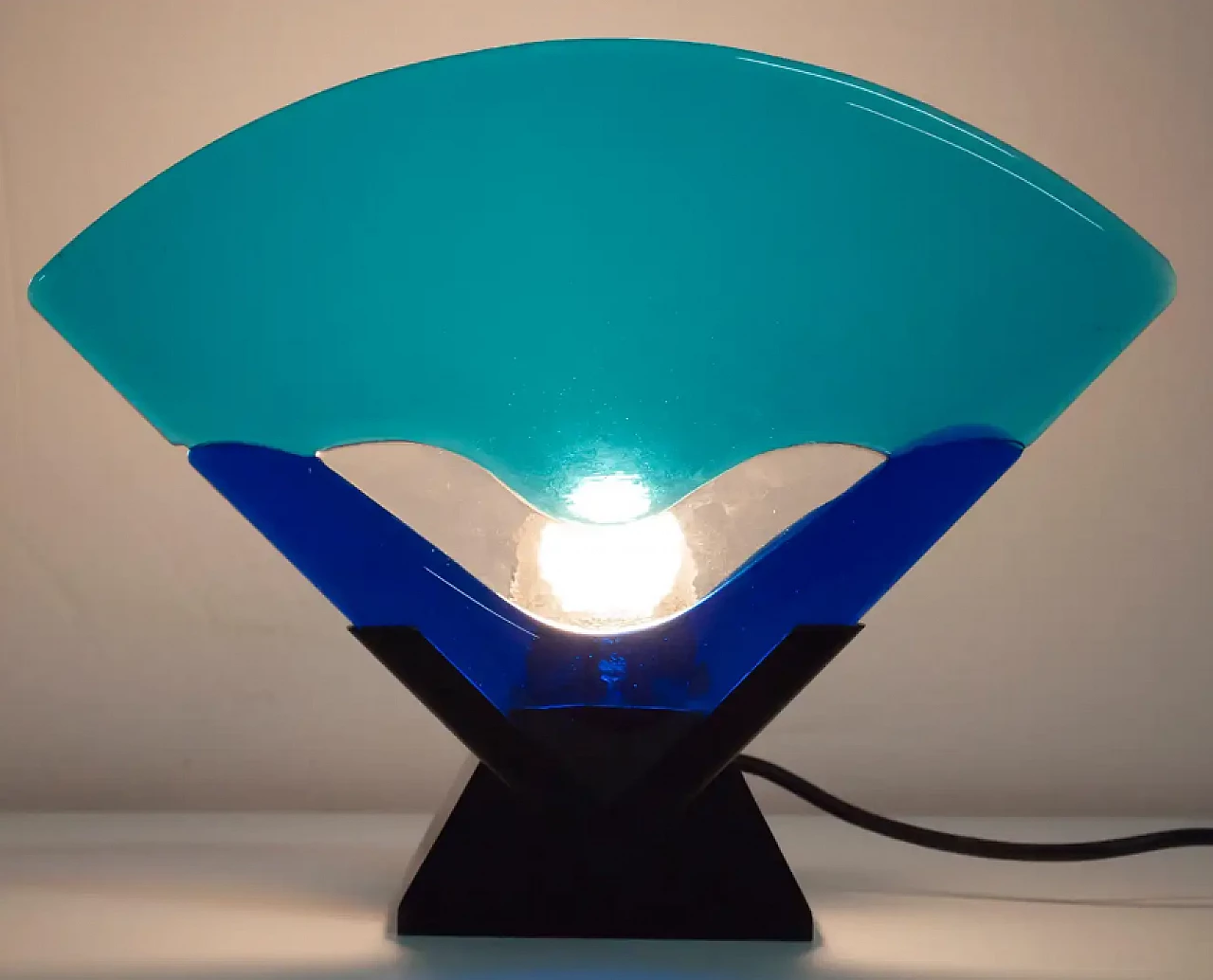 Pair of Murano glass table lamps, 1980s 2