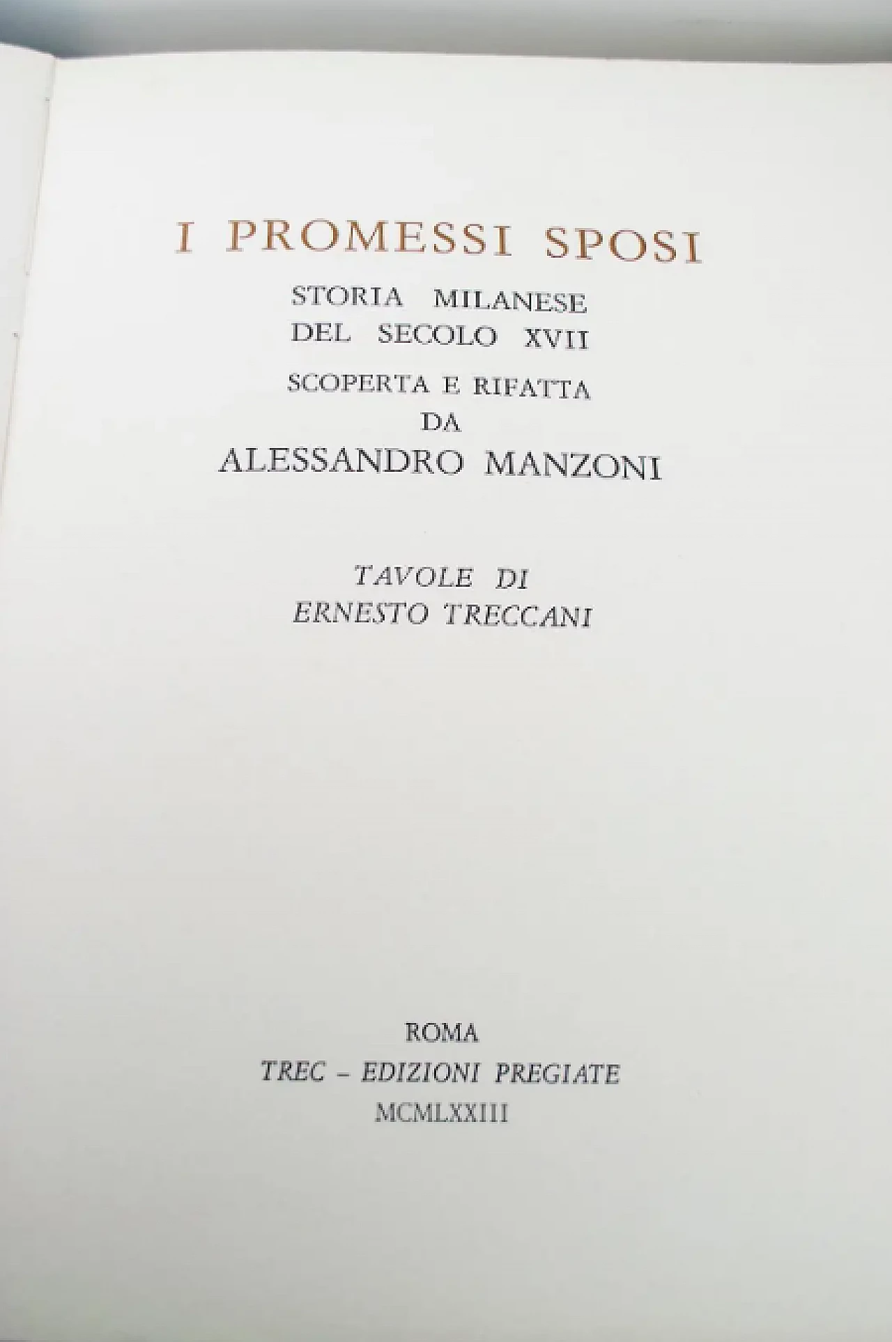 I Promessi Sposi di Alessandro Manzoni, edizione Treccani, anni '70 12