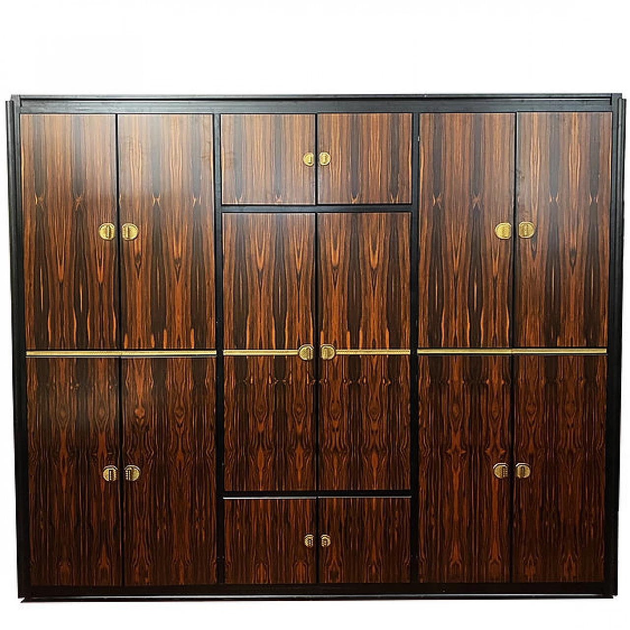 Armadio in Macassar e ottone di Adalberto Caraceni per Modernindustria 1