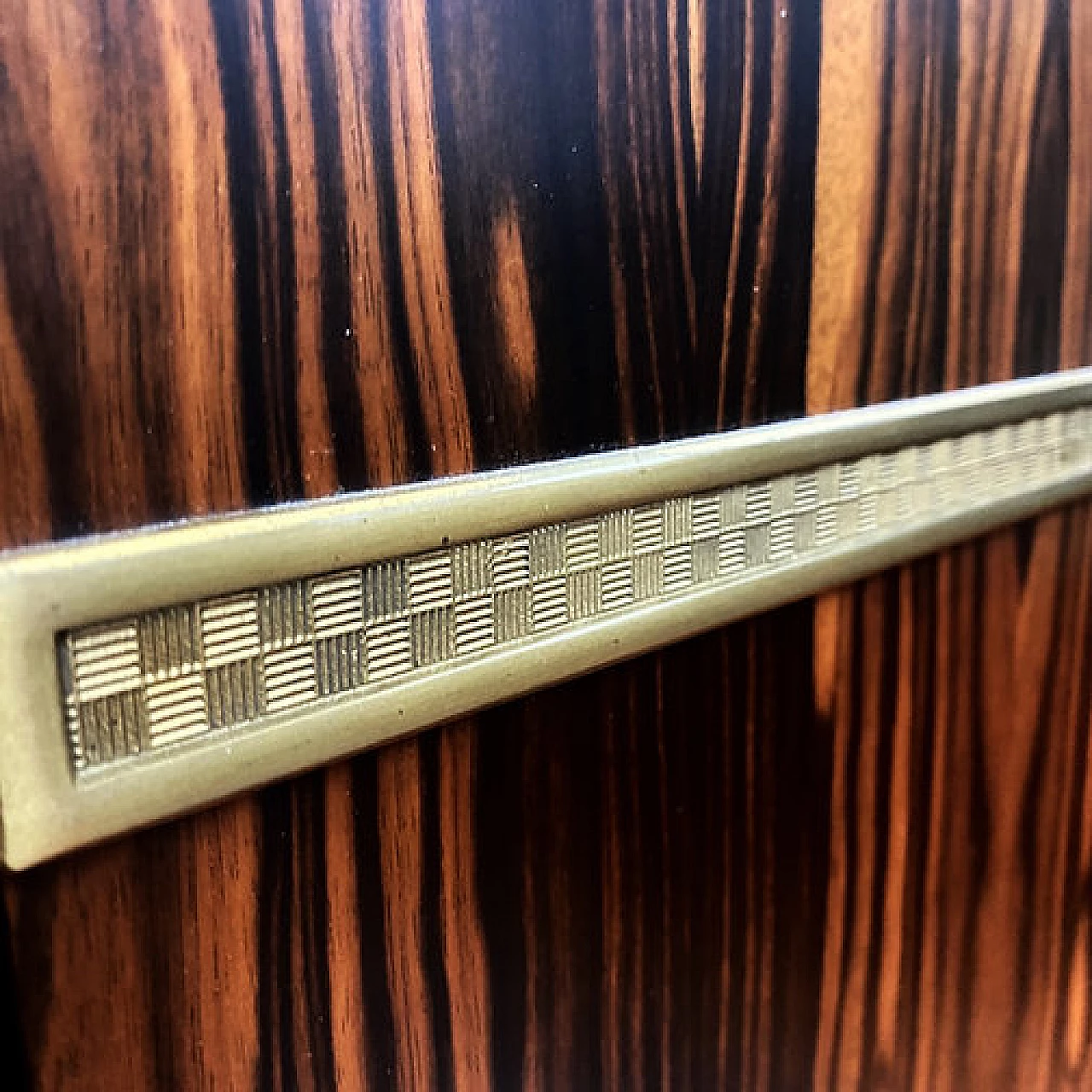 Armadio in Macassar e ottone di Adalberto Caraceni per Modernindustria 10