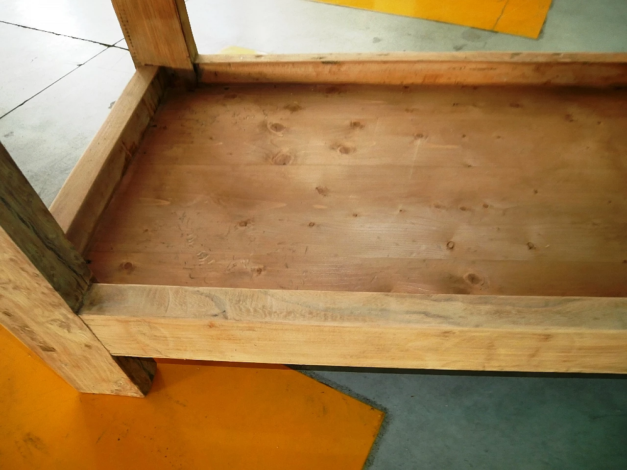 Wooden carpenter's bench with elm base, 1930s 8