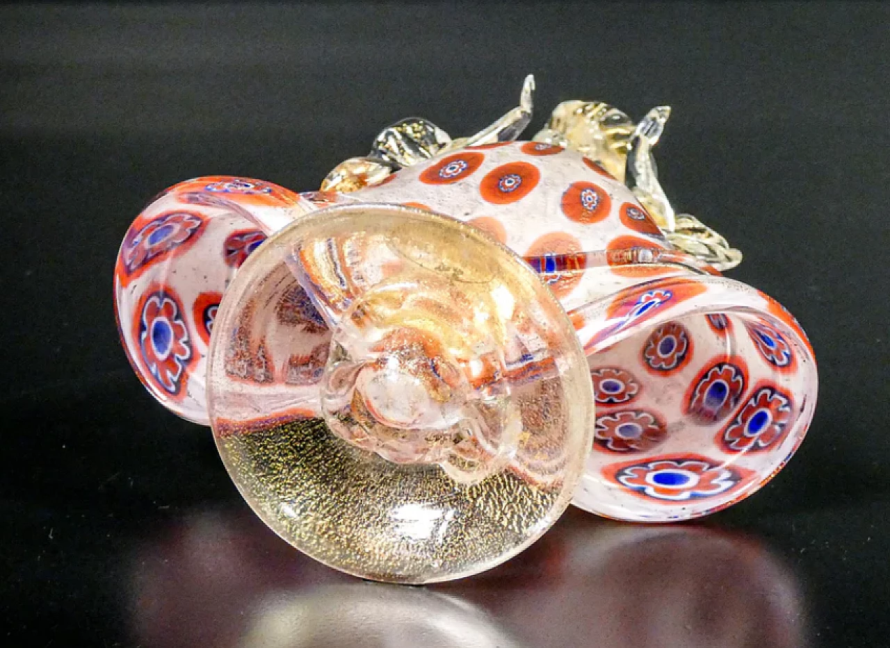 Coppia di figure goldoniane, Cavaliere e Dama in vetro soffiato policromo di Murano, primo '900 11