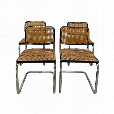4 Cesca chairs by Marcel Breuer attributed to Gavina production, 1960s