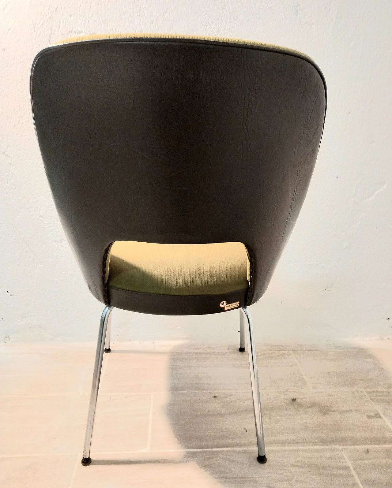 Metal, fabric and skai armchair by Mobiltecnica Torino, 1960s 3