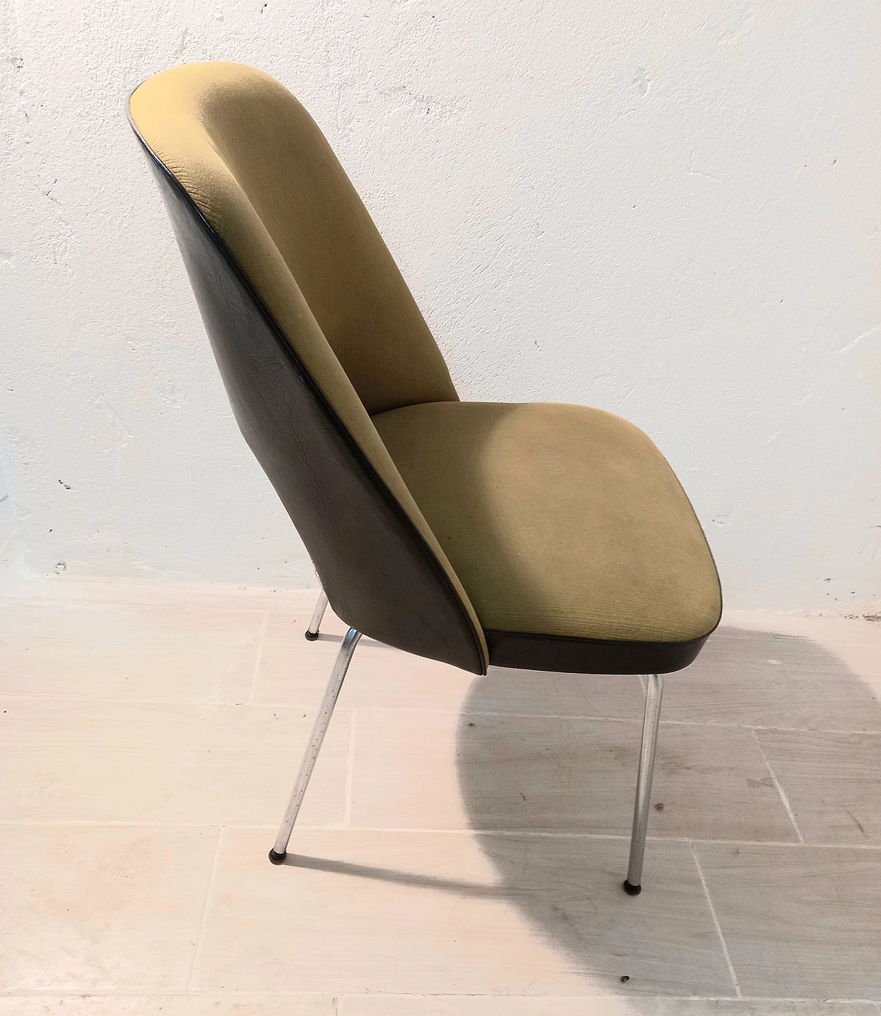 Metal, fabric and skai armchair by Mobiltecnica Torino, 1960s 4