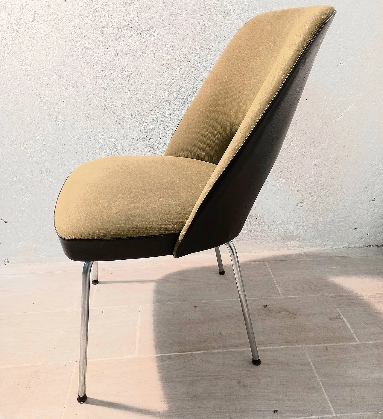 Metal, fabric and skai armchair by Mobiltecnica Torino, 1960s 6