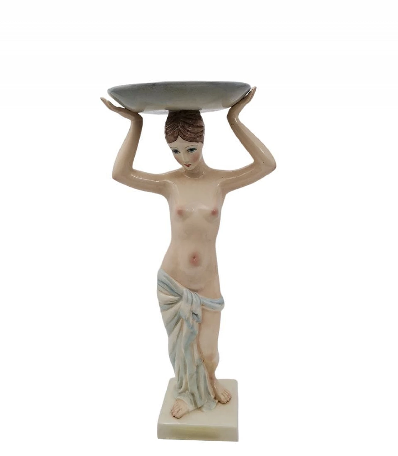 Portatrice di piatto in ceramica di Ronzan, anni '30 4