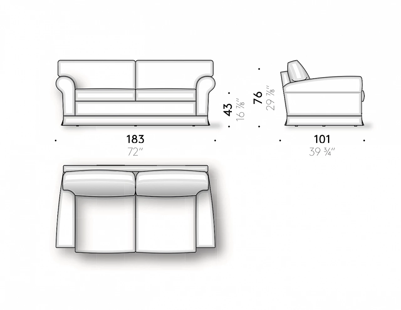 Coppia di divani Regent's 16 di De Padova 9