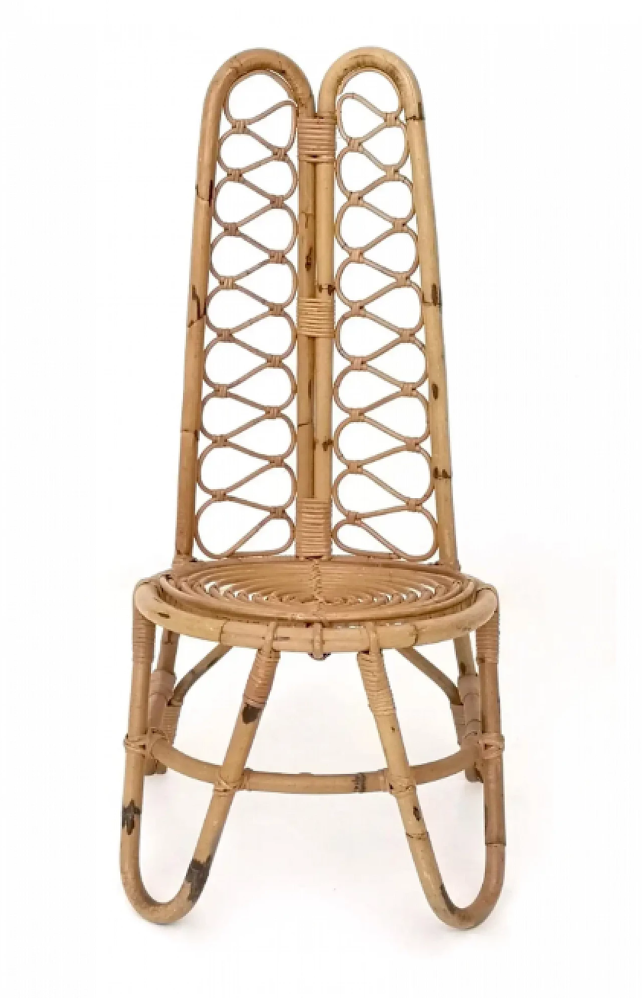 3 Bamboo garden chairs, 1950s 5