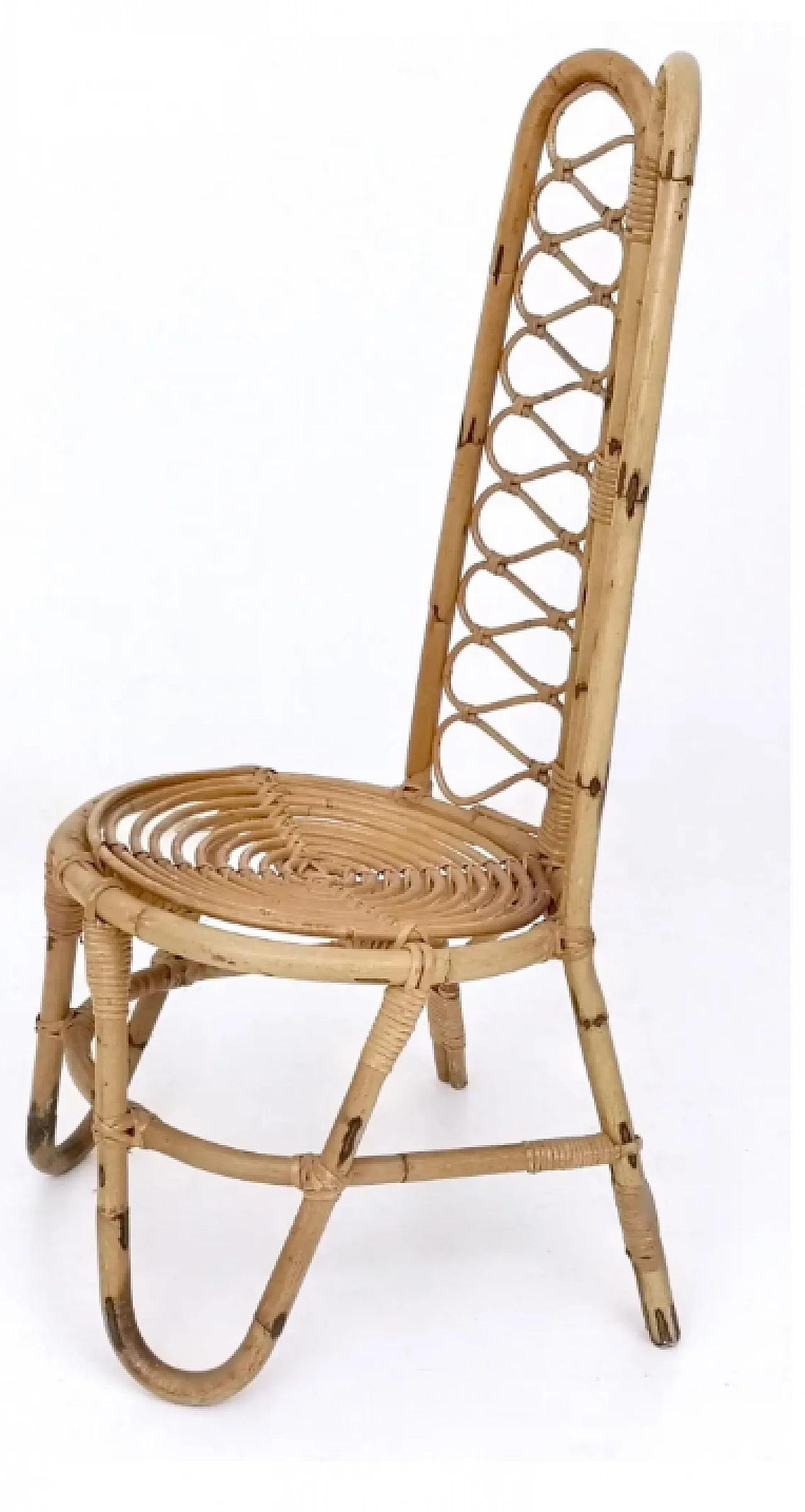 3 Bamboo garden chairs, 1950s 6