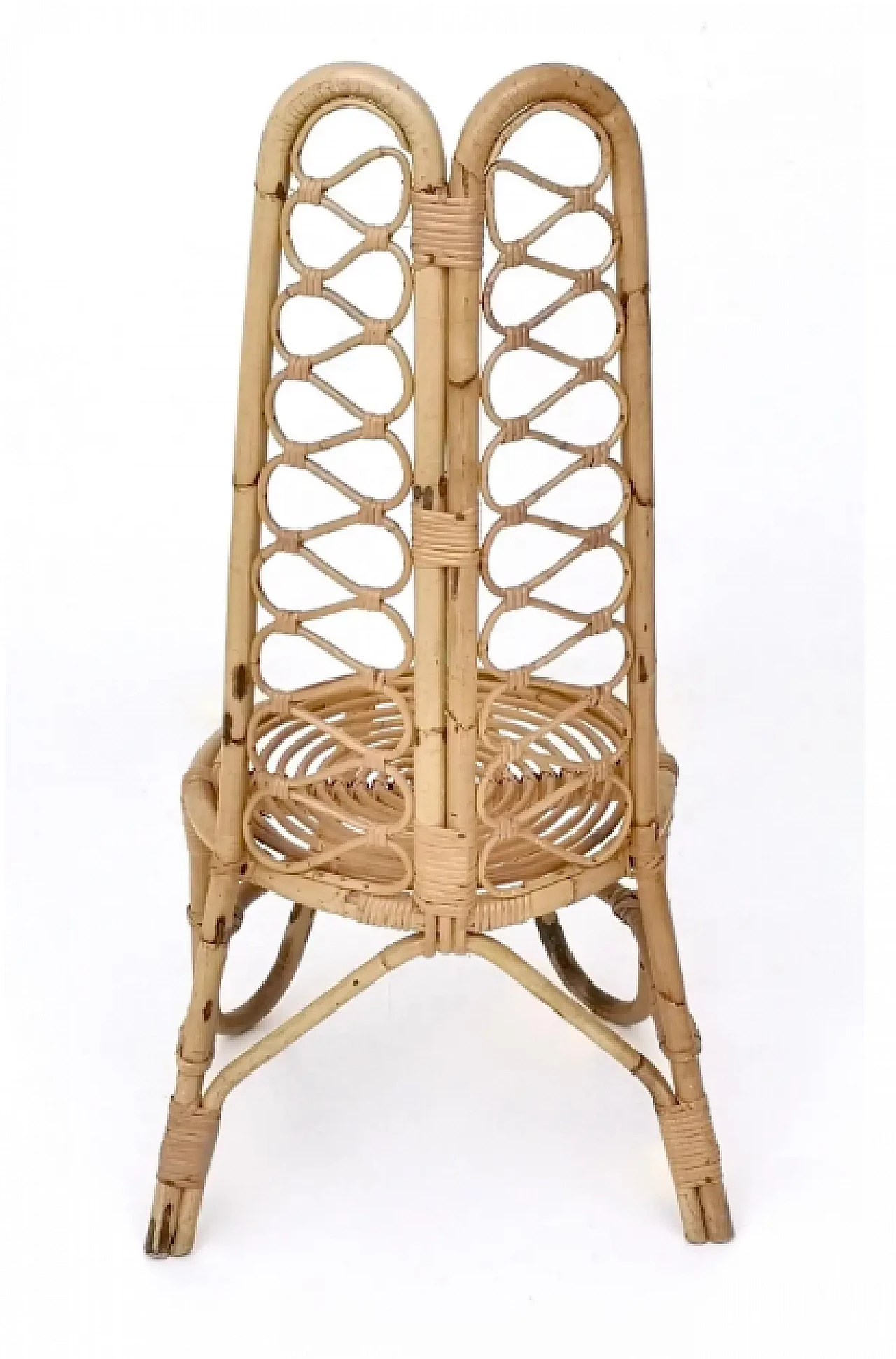 3 Bamboo garden chairs, 1950s 7