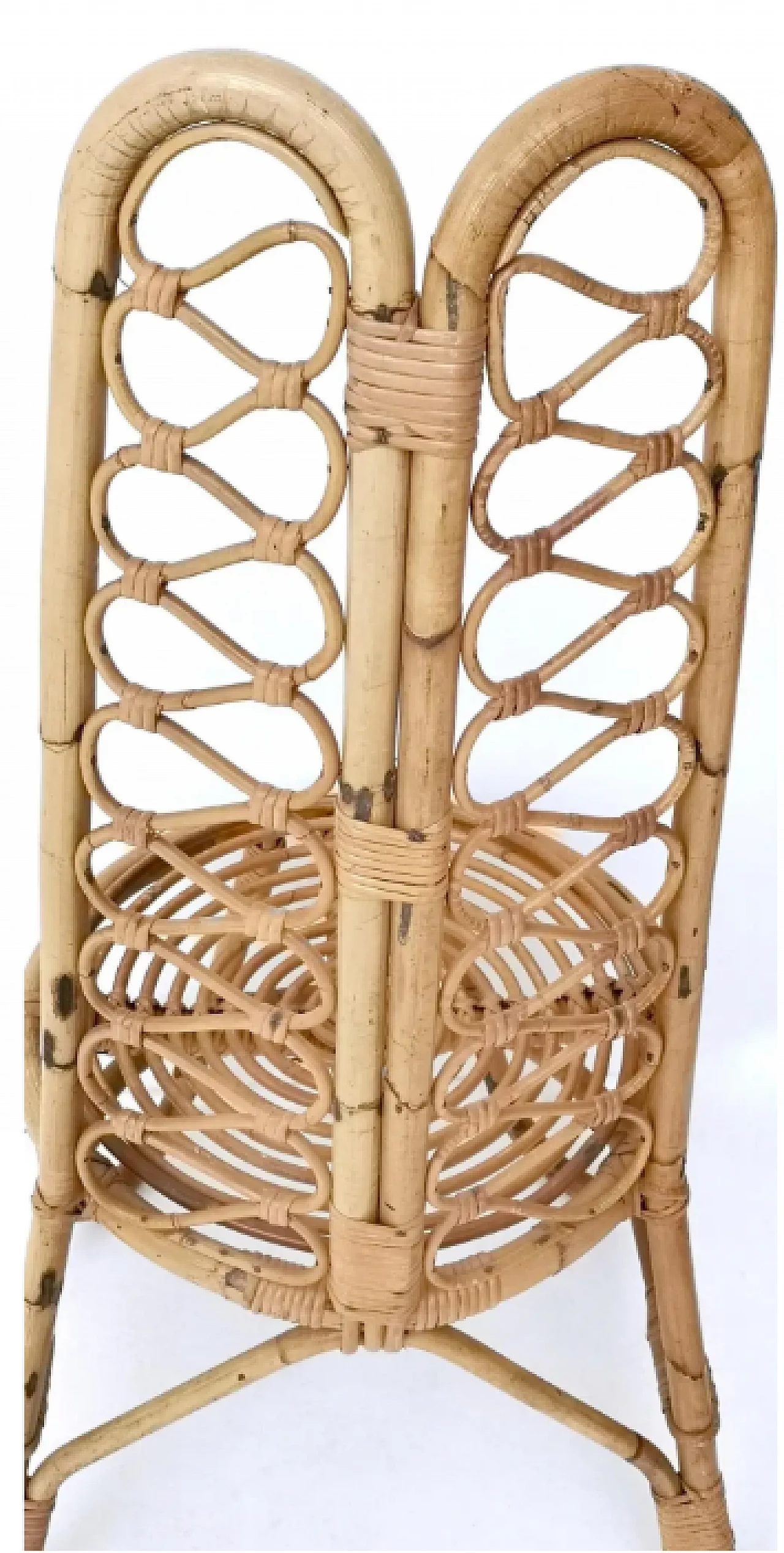 3 Bamboo garden chairs, 1950s 8