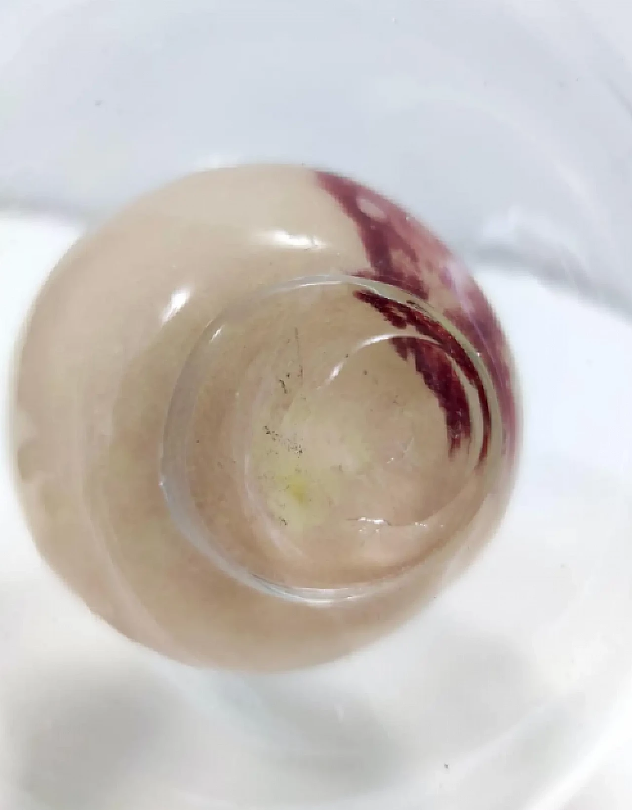 Vaso in vetro di Murano con frutta in vetro pulegoso attribuibile a Napoleone Martinuzzi, anni '40 9