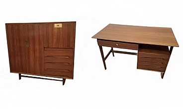 Sideboard and desk by Edmondo Palutari for Dassi, 1950s