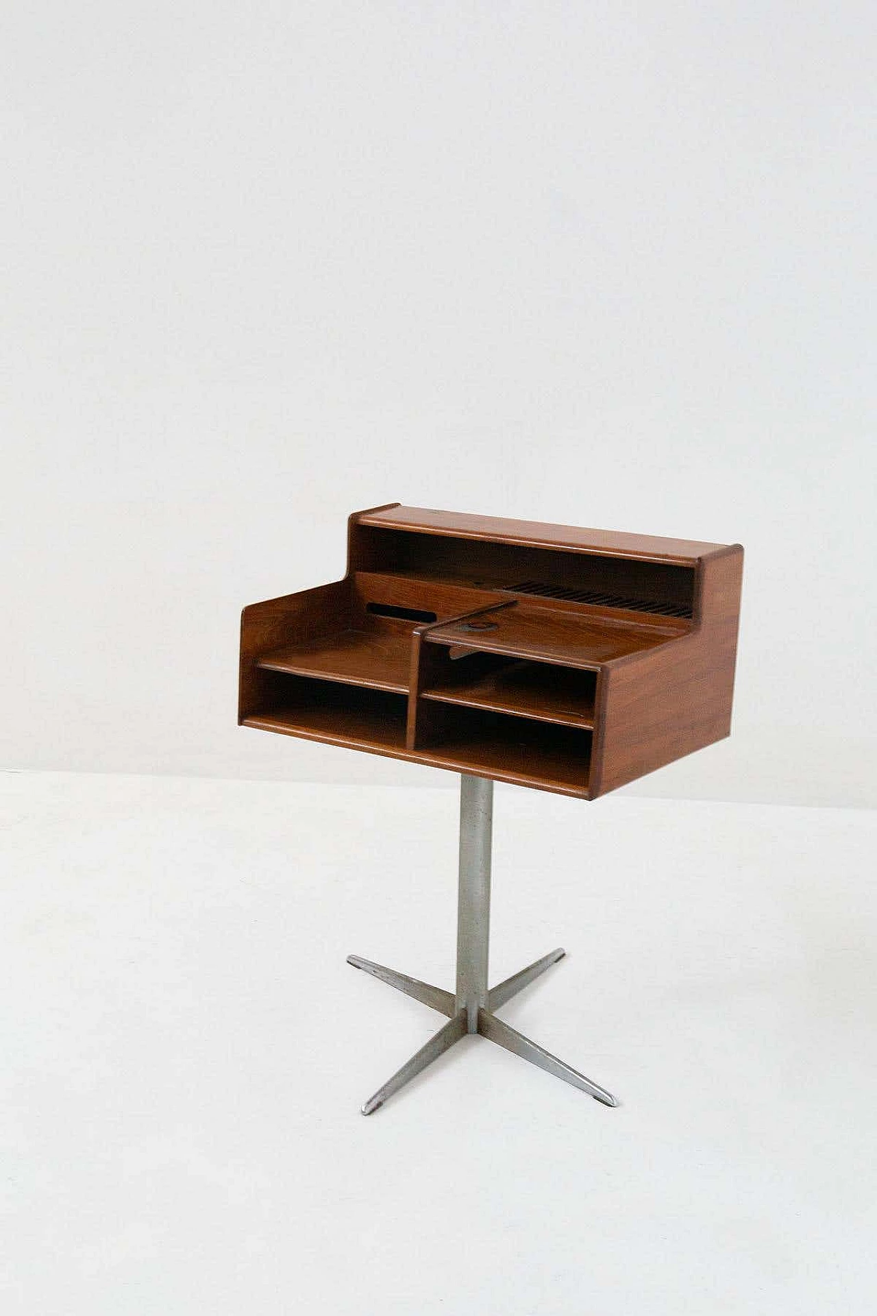 Wooden desk with metal base for Fimsa, 1960s 1