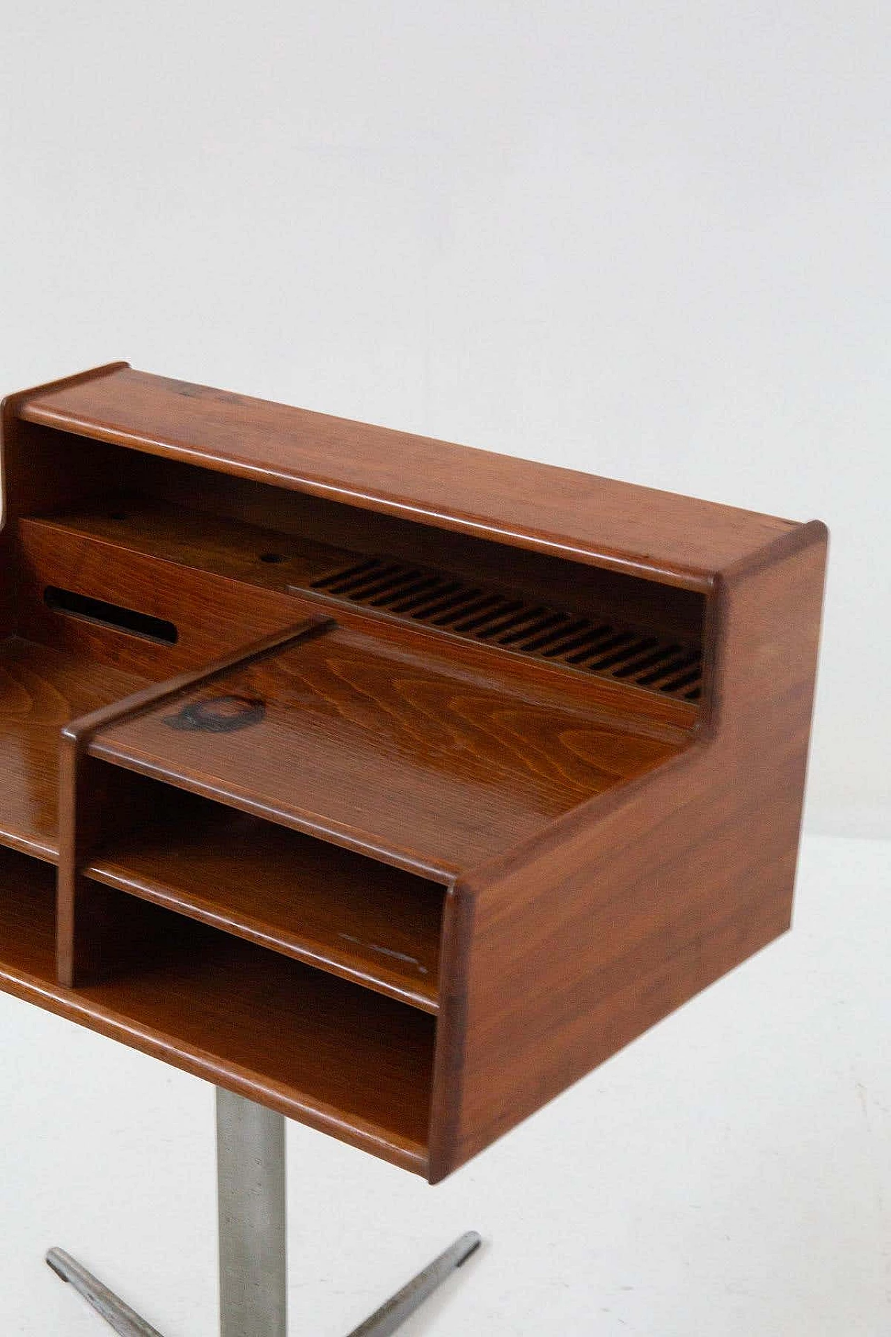 Wooden desk with metal base for Fimsa, 1960s 3