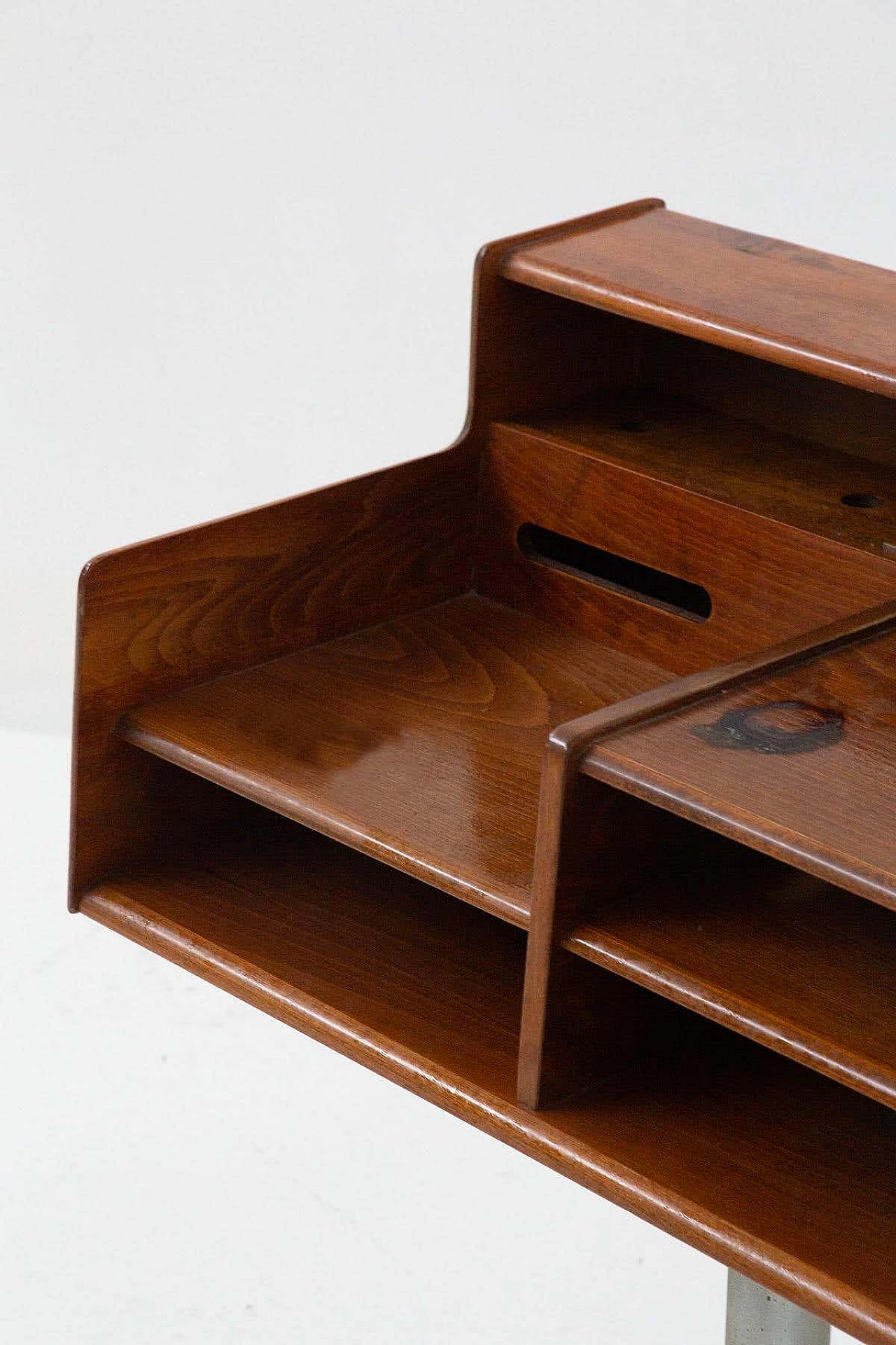 Wooden desk with metal base for Fimsa, 1960s 7