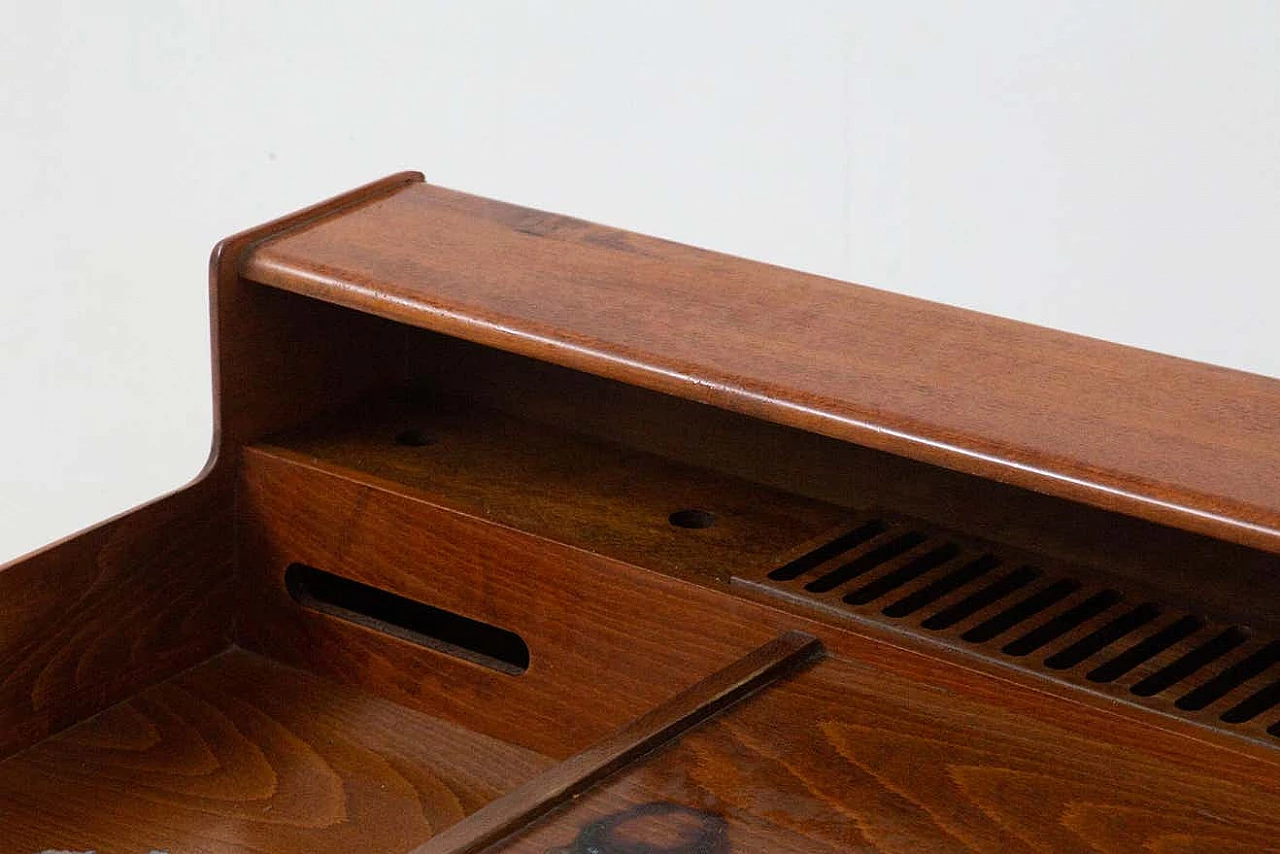Wooden desk with metal base for Fimsa, 1960s 8