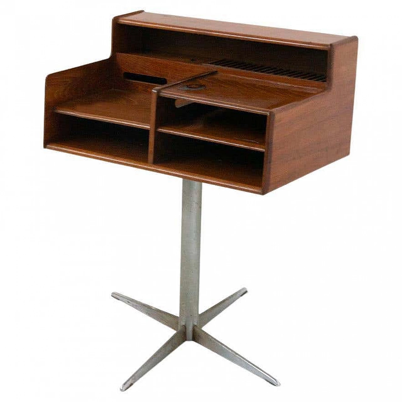 Wooden desk with metal base for Fimsa, 1960s 9