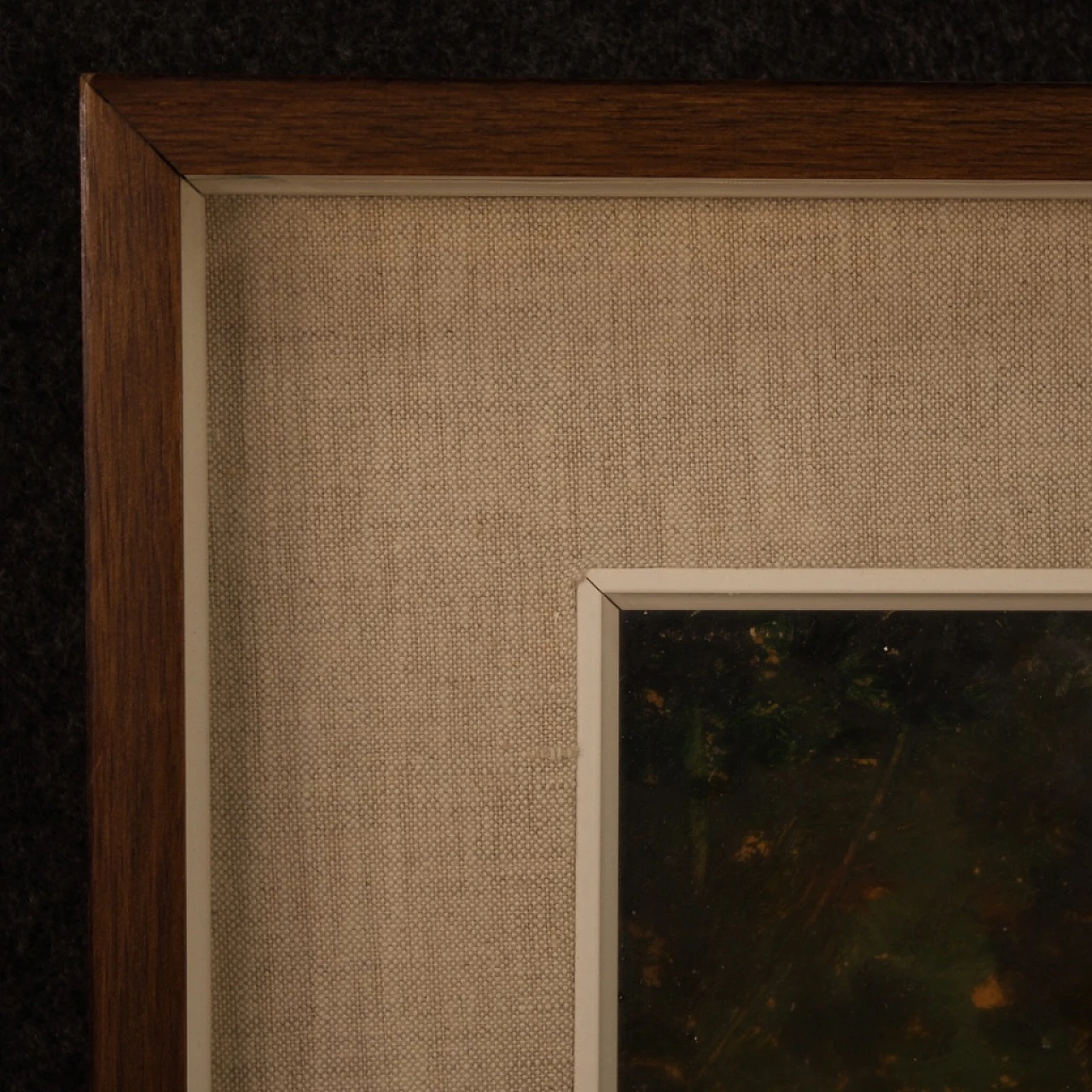 Landscape painting in impressionist style, oil on cardboard, 1960s 8