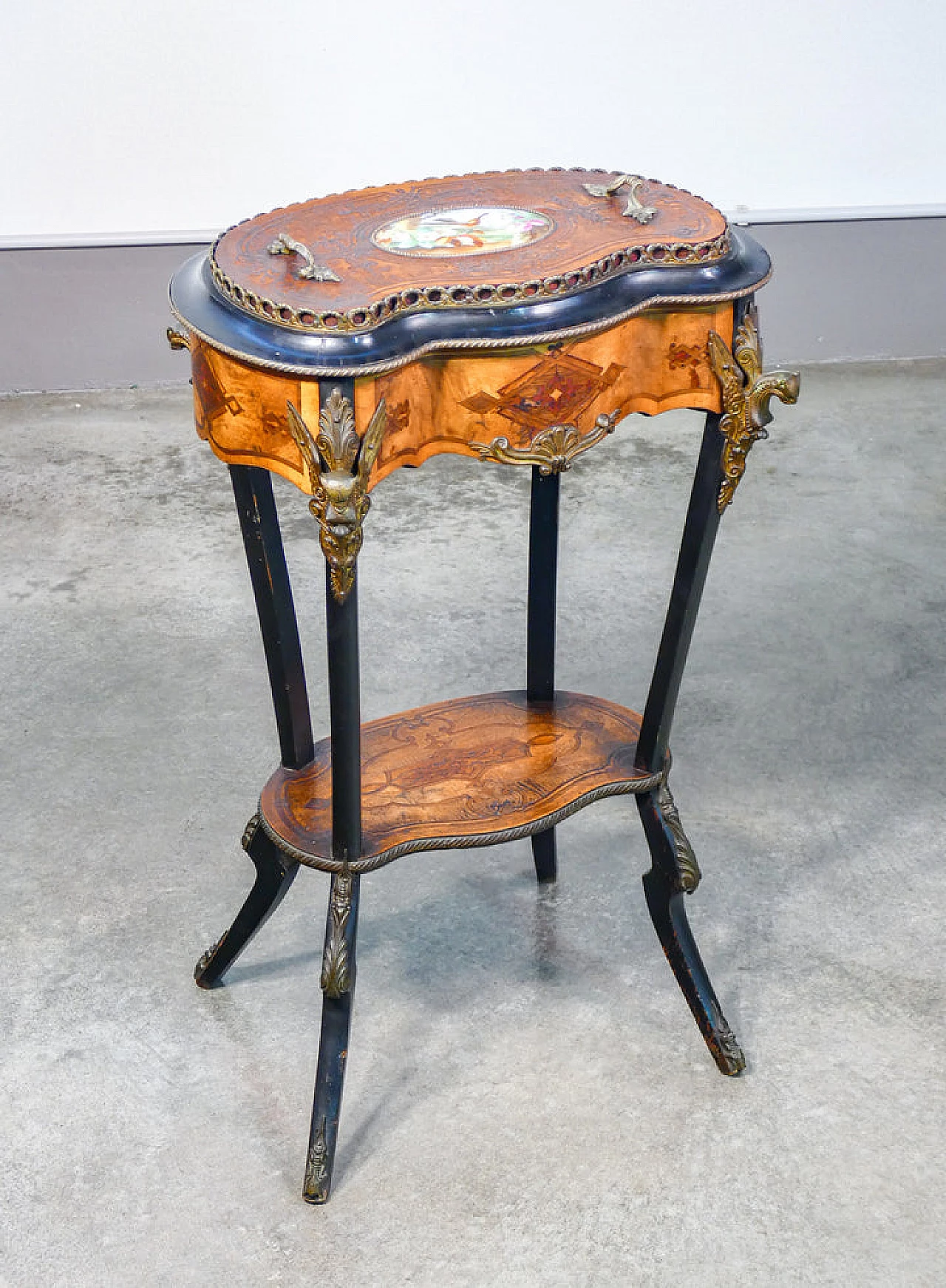 Napoleon III inlaid wood planter, second half of the 19th century 2