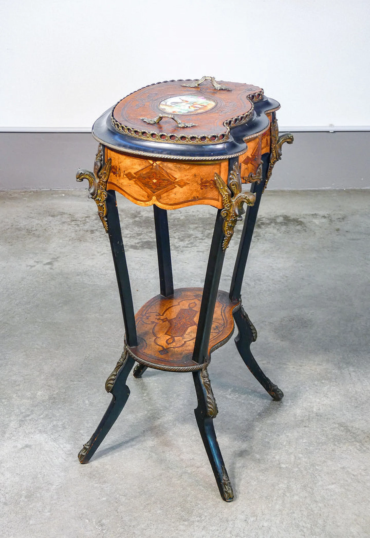 Napoleon III inlaid wood planter, second half of the 19th century 5