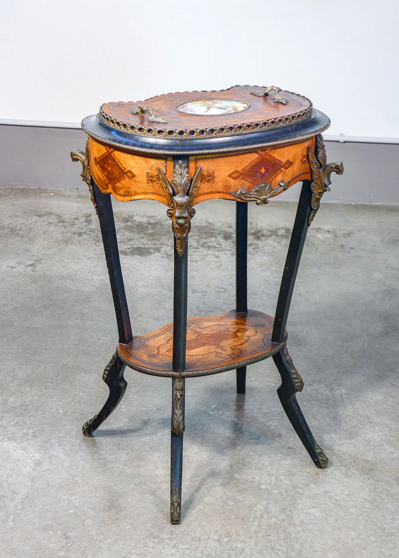 Napoleon III inlaid wood planter, second half of the 19th century 6